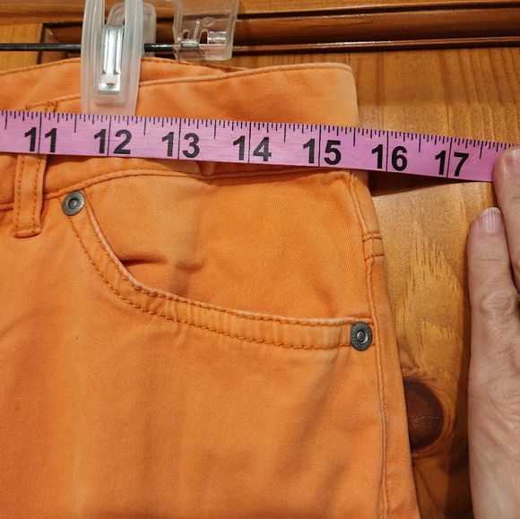 J Jill Authentic Fit Slim Leg Jeans, Size 8, Orange - Picture 4 of 6